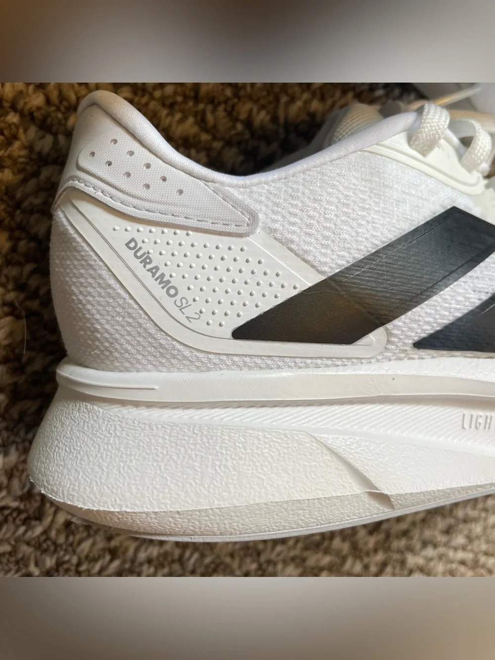 Adidas DURAMO SL 2 RUNNING SHOES White Ortholite comfort women’s 7.5